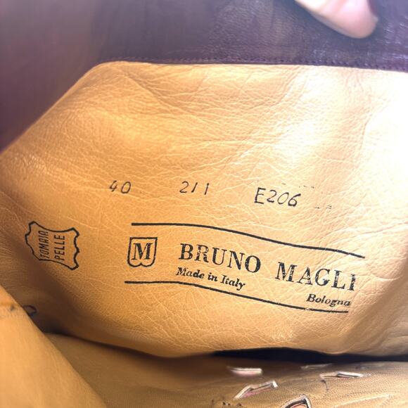 Bruno Magli Women’s Leather Tall Heeled Boots Size 9.5 (40) Burgundy• Italian - Picture 13 of 15